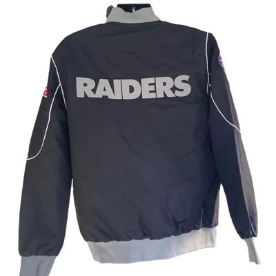 Pre-owned Starter Las Vegas Raiders Full Snap Black Jacket