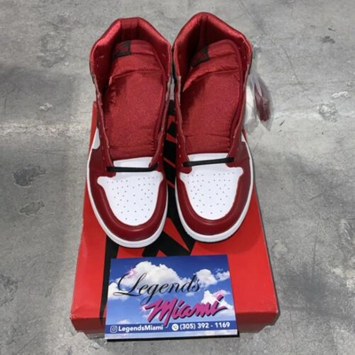 Pre-owned Jordan Size 12 -  1 Retro High Og Satin Red 2020