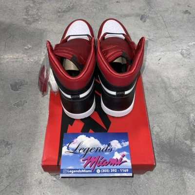 Pre-owned Jordan Size 12 -  1 Retro High Og Satin Red 2020