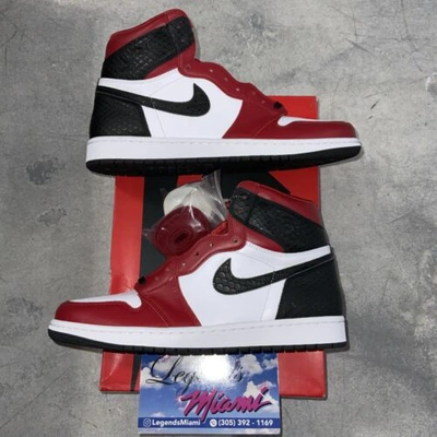 Pre-owned Jordan Size 12 -  1 Retro High Og Satin Red 2020