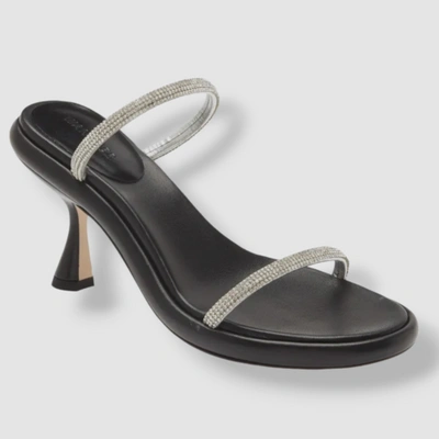 Pre-owned Wandler $660  Women's Black June Embellished Slide Sandal Shoes Size 38