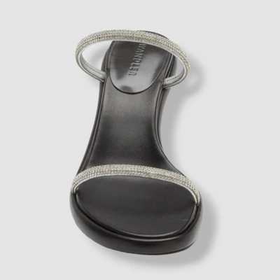 Pre-owned Wandler $660  Women's Black June Embellished Slide Sandal Shoes Size 38