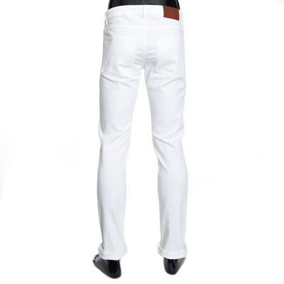 Pre-owned Brunello Cucinelli 695$ Snow White Stretch Denim Trouser - Slim Fit, Five Pocket