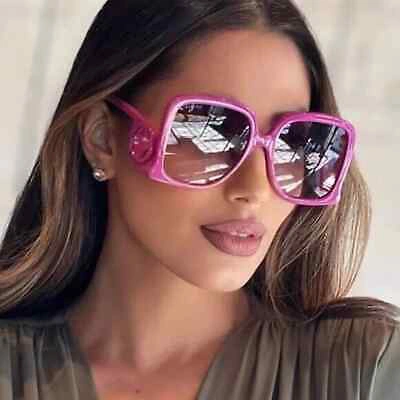 Pre-owned Gucci Sunglasses Gg1326s 004 Fuchsia Pink Grey Gradient Women Large Authentic In Purple