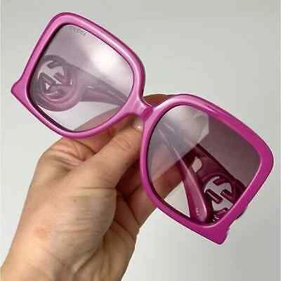 Pre-owned Gucci Sunglasses Gg1326s 004 Fuchsia Pink Grey Gradient Women Large Authentic In Purple