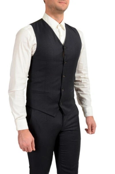 Pre-owned Dolce & Gabbana Men's 100% Wool Double Breasted Three Piece Suit Us 36r It 46r In Gray