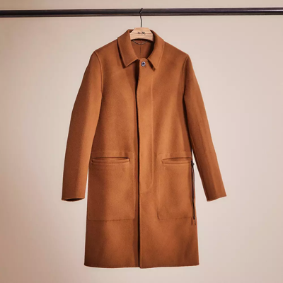 Shop Coach Restored Double Faced Coat In British Khaki