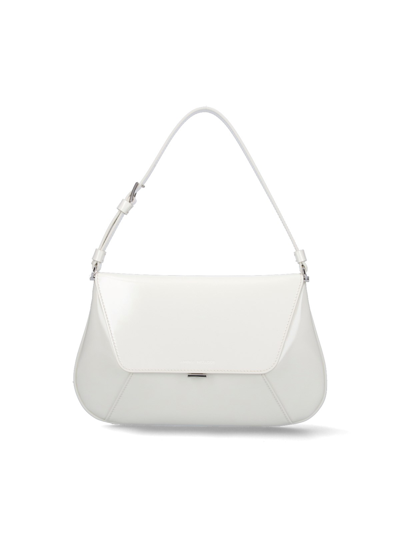 Shop Amina Muaddi 'ami' Shoulder Bag In White