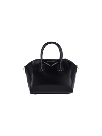 Shop Givenchy "antigona Toy" Bag In Black  