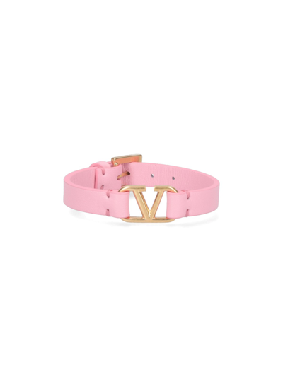 Shop Valentino 'vlogo Signature' Bracelet In Pink