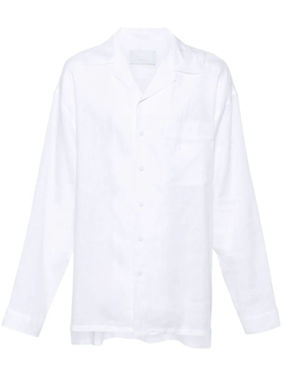 Shop Prada Long Sleeve Shirt In White