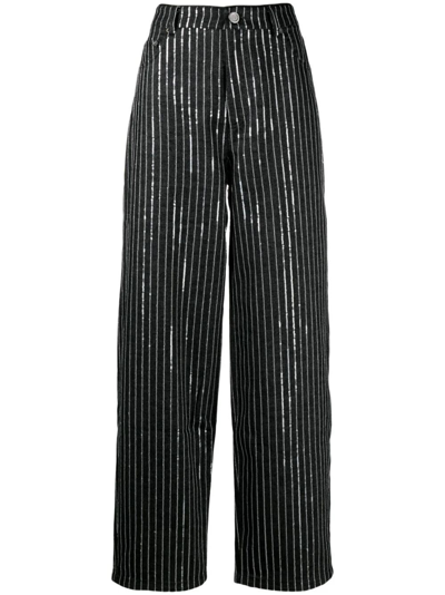 Shop Rotate Birger Christensen Wide Pants In Black  