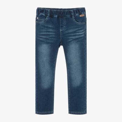 Shop Boboli Boys Blue Stone Wash Jersey Jeans
