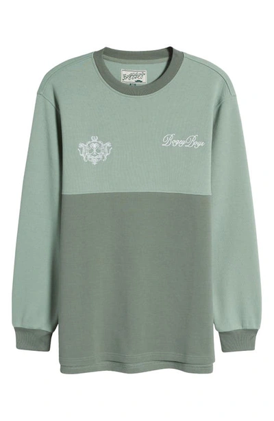 Shop Bogey Boys Half & Half Crewneck Piqué T-shirt In Green