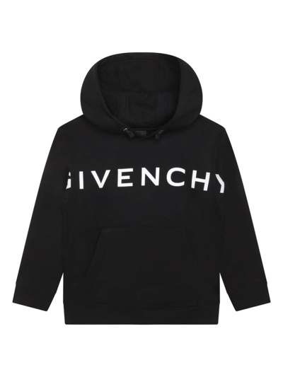Givenchy Logo Cotton-blend Hoodie In Black