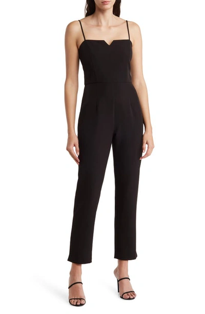 Julia Jordan 3d Embroidered Jumpsuit In Black