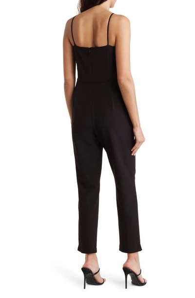 Julia Jordan 3d Embroidered Jumpsuit In Black