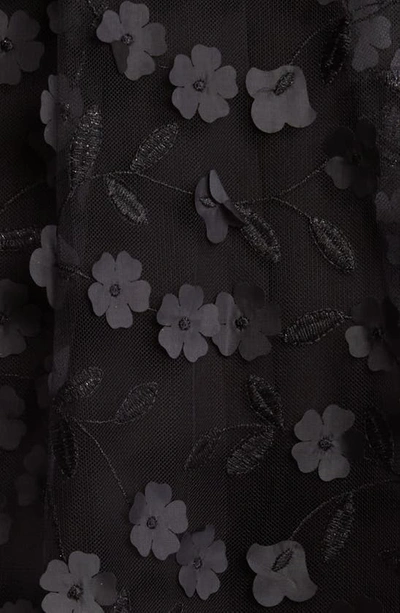 Julia Jordan 3d Embroidered Jumpsuit In Black