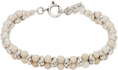 Shop Isabel Marant Off-white Snowstone Bracelet In 23ec Ecru