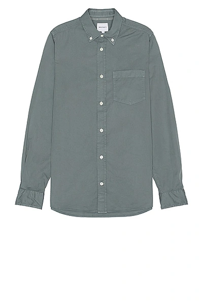 Shop Norse Projects Anton Light Twill Shirt In Light Stone Blue