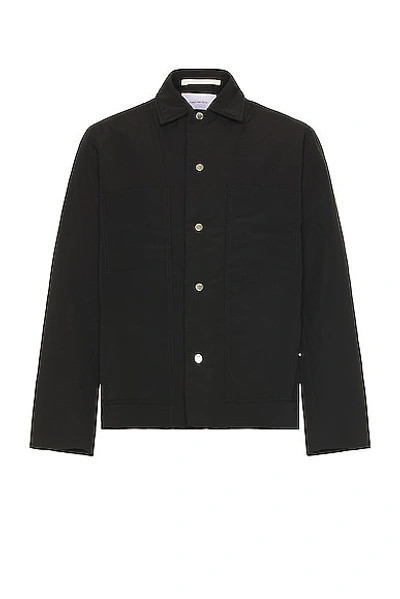 Shop Norse Projects Pelle Waxed Nylon Insulated Jacket In Black