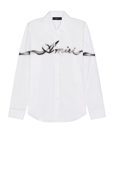 Shop Amiri Smoke Shirt In White