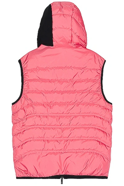 Moncler Pink Nuberia Down Vest In Desert Rose