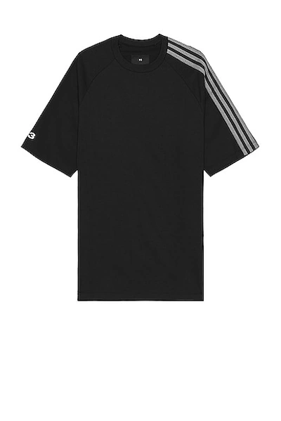 Shop Y-3 3s Short Sleeve Tee In Black & Off White