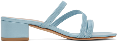 Shop Maryam Nassir Zadeh Blue Riviera Heeled Sandals In 553 Lago