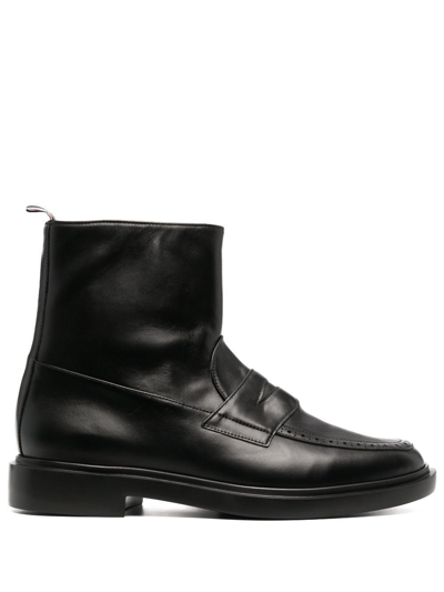 Shop Thom Browne Polished Finish Boots - Men's - Calf Leather/rubber In Black