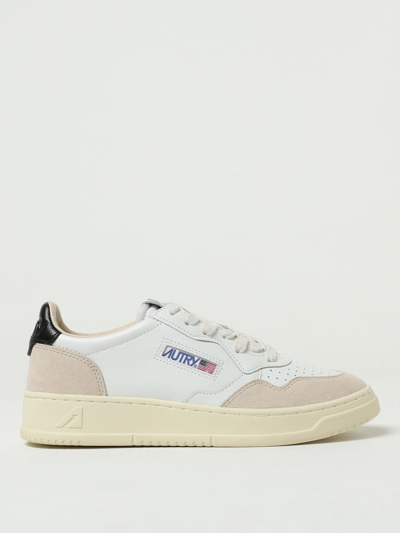Autry Leather Sneakers With Contrast Heel Tab In White