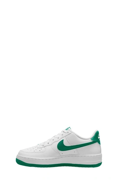 Shop Nike Kids' Air Force 1 Sneaker In White/ Malachite/ White