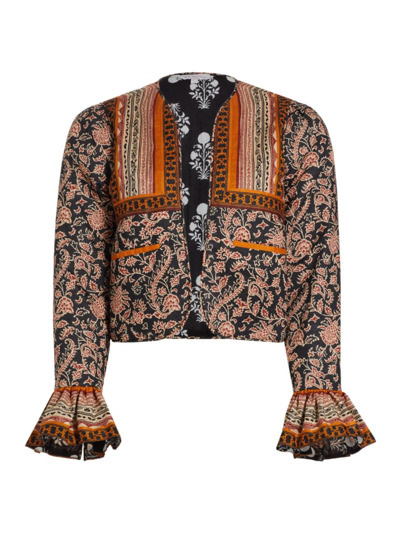 Shop Love The Label Women's Jaelyn Floral Cotton Jacket In Riana Print