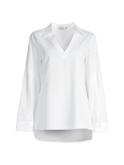 Shop Harshman Women's Lilou Cotton Blouse In White