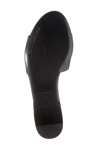 Dolce & Gabbana Logo-plaque Leather Slides In Black