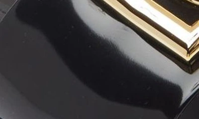 Dolce & Gabbana Logo-plaque Leather Slides In Black
