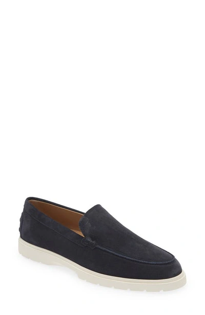 Shop Tod's Suede Loafer In Blue