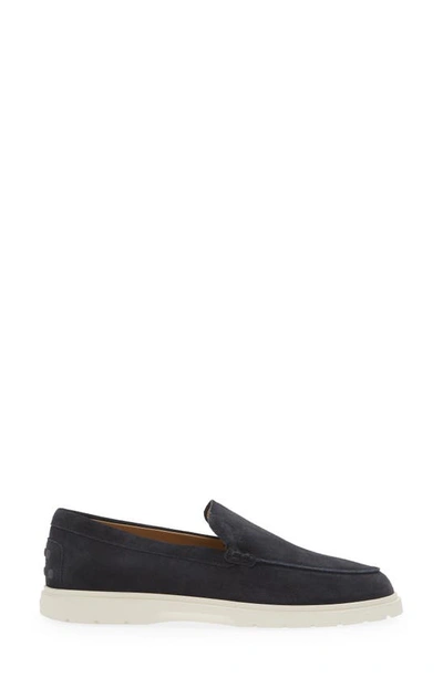 Shop Tod's Suede Loafer In Blue