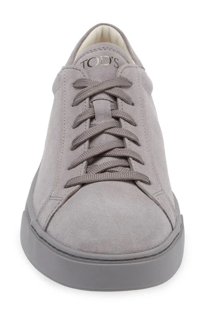 Tod's Modern Suede Sneakers In Grigio Mouse