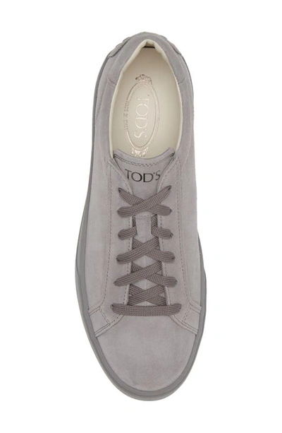 Tod's Modern Suede Sneakers In Grigio Mouse