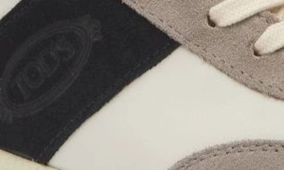 Shop Tod's Allacciata Cassetta Low Top Sneaker In Argilla M/ Bianco Latte