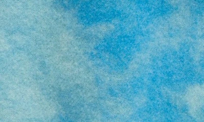 Shop Acne Studios Tie Dye Fringed Wool Scarf In Aqua Blue