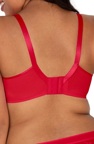 Curvy Couture No-show Lace Underwire Unlined Bra In Diva Red
