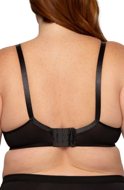 Curvy Couture Micro Unlined Bra In Black