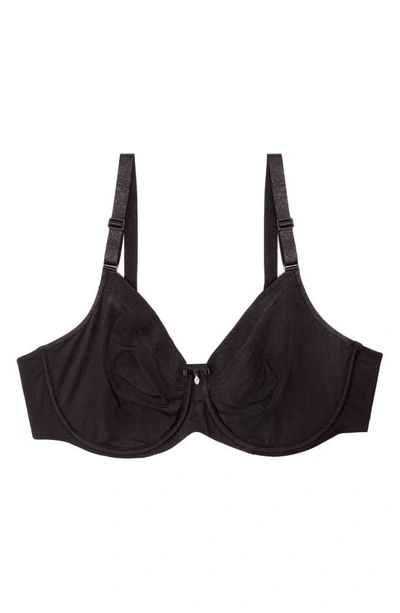 Curvy Couture Micro Unlined Bra In Black