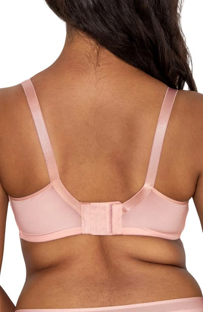 Curvy Couture No-show Lace Underwire Unlined Bra In Blushing Rose