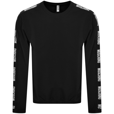 Shop Moschino Tape Logo Sweatshirt Black