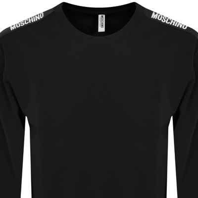 Shop Moschino Tape Logo Sweatshirt Black