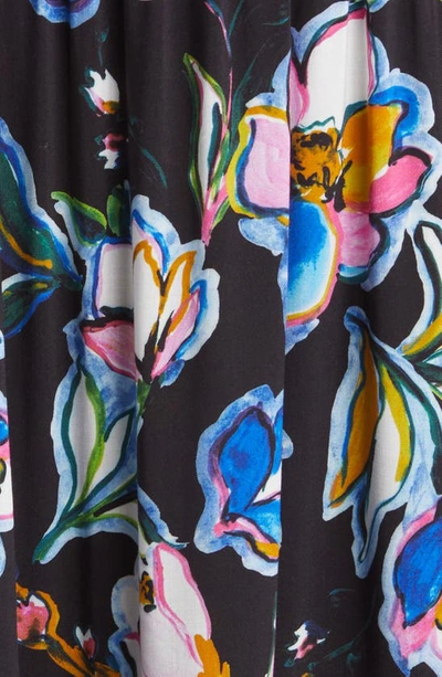 Shop Lost + Wander Renoirs Terrace Floral Print Dress In Black-multi-floral