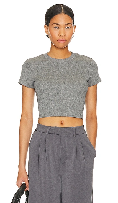Shop Cuts Tomboy Cropped Tee In Heather Grey
